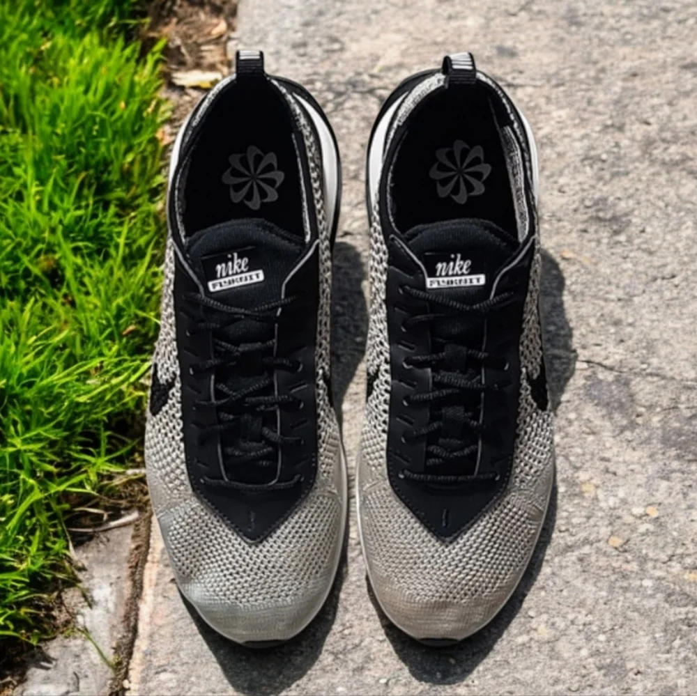 NIKE AIR MAX FLYKNIT Racer W 10 M 8.5 Sesame Black Ocean Cube Pink Oxford - Picture 10 of 17